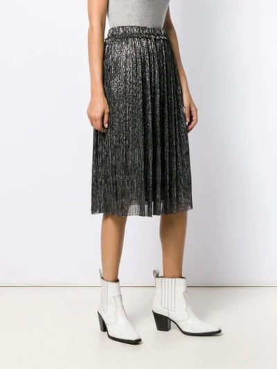 Isabel Marant Étoile Beatrice Gathered Metallic Jersey Skirt In Grey |  ModeSens