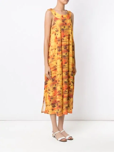 Shop Lygia & Nanny Printed Manati Dress In Yellow