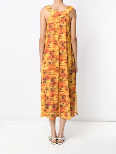 Shop Lygia & Nanny Printed Manati Dress In Yellow