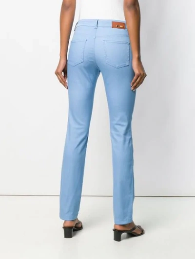 Shop Escada Low Rise Skinny Jeans In Blue
