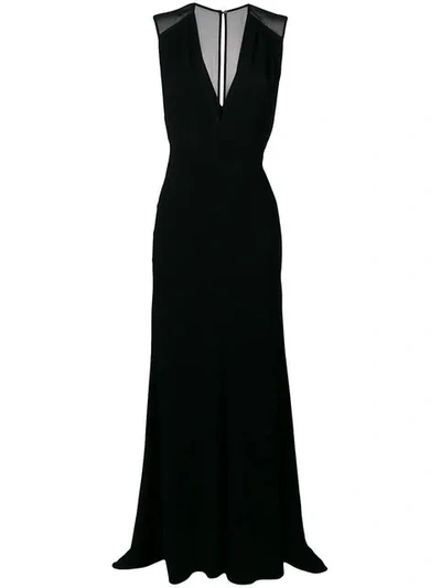 Shop Victoria Beckham Langes Abendkleid - Schwarz In Black