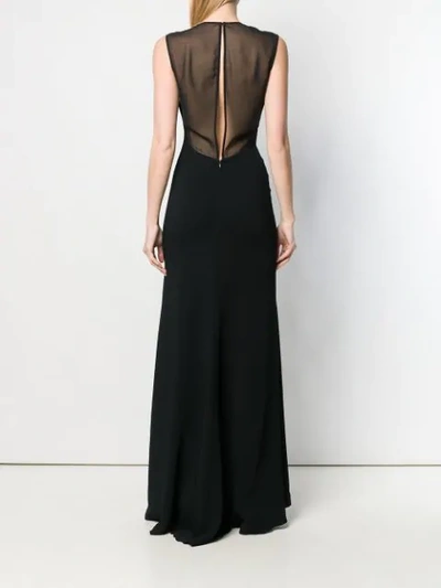 Shop Victoria Beckham Langes Abendkleid - Schwarz In Black