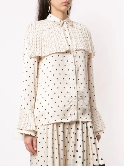 Shop Mother Of Pearl Polka Dot Blouse In Neutrals