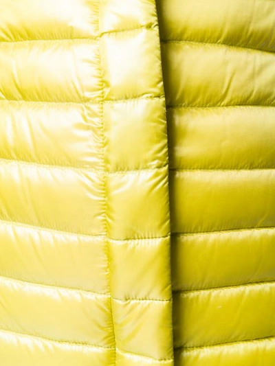 Shop Herno Hooded Padded Gilet In Yellow