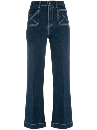 ALEXA CHUNG BOOTCUT JEANS - 蓝色