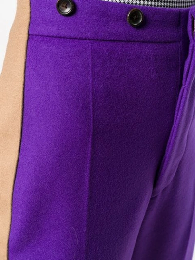 Shop Joseph Side Striped Trousers In Purple