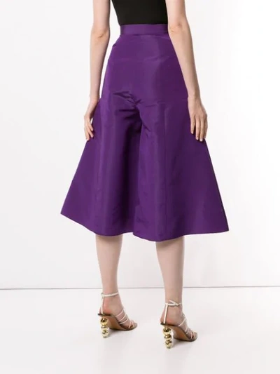 Shop Bambah Faille Culottes In Purple