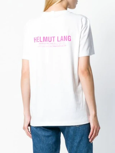 Shop Helmut Lang Crew-neck Logo T-shirt In White