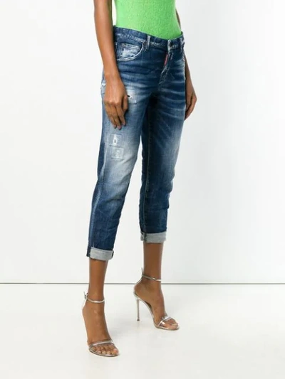 Shop Dsquared2 Cropped Jeans In Blue