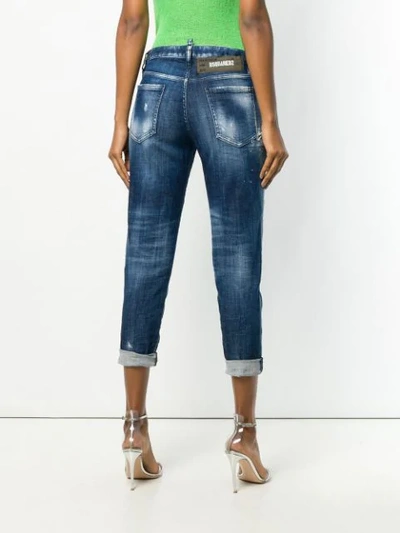 Shop Dsquared2 Cropped Jeans In Blue