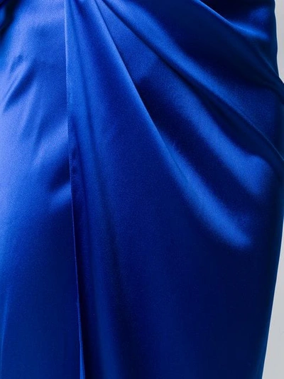 Shop Balenciaga Tie-waist Wrap Skirt In Blue