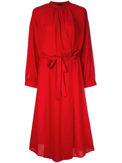 Shop Joseph Belted Midi Dress In 0619fire