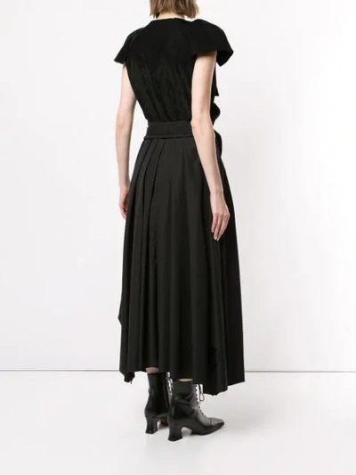 Shop Aganovich Kleid Im Layering-look In Black