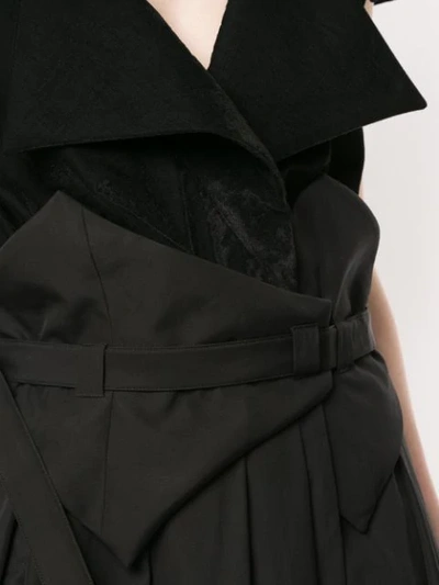 Shop Aganovich Kleid Im Layering-look In Black