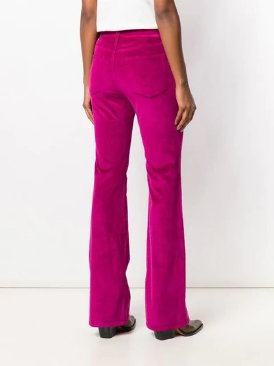 Shop Current Elliott Flared Corduroy Trousers In Pink