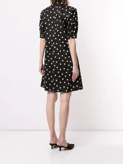 Pre-owned Saint Laurent Yves   Polka Dot One-piece Dress - Black
