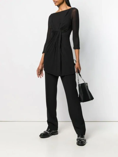 Shop Rick Owens Twisted Top In Black