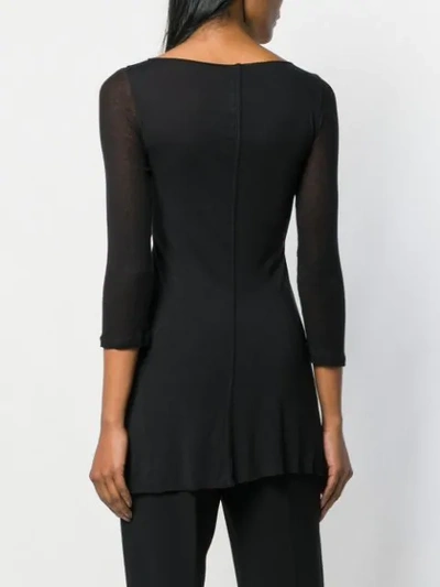 Shop Rick Owens Twisted Top In Black