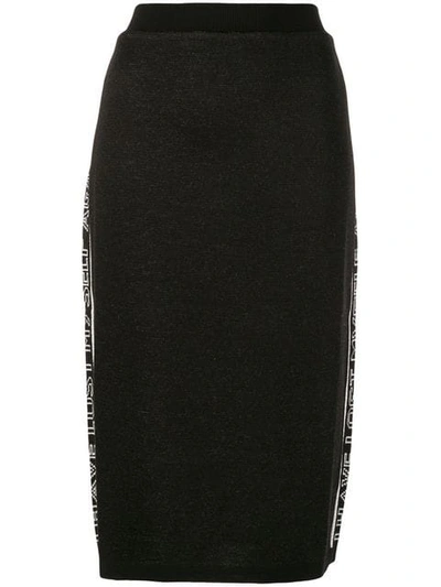 Shop Msgm I Have Lost Myself Skirt In Black