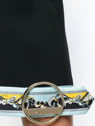 Shop Emilio Pucci Contrast Hemline Mini Skirt In Black
