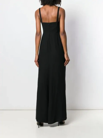 Shop Emporio Armani Gown With Stiff Lined Bodice In Black