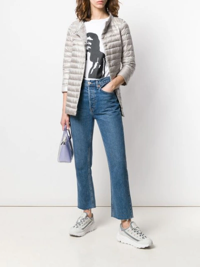 HERNO MID-LENGTH PADDED JACKET - 大地色