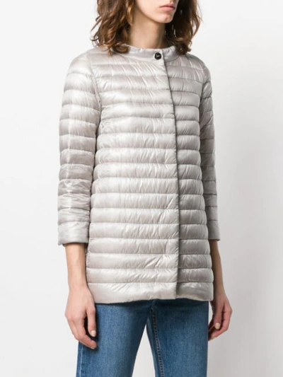 HERNO MID-LENGTH PADDED JACKET - 大地色