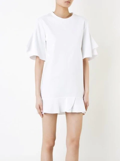 Shop Goen J Ruffle Trim Dress In White