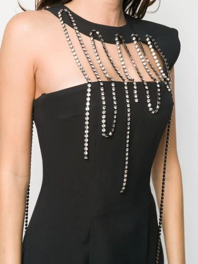 Shop Christopher Kane Squiggle Cupchain Corset Gown In Black