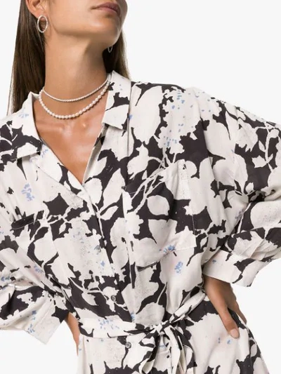 Shop Double Rainbouu Cloud Control Floral Print Shirt Dress In Multicolour