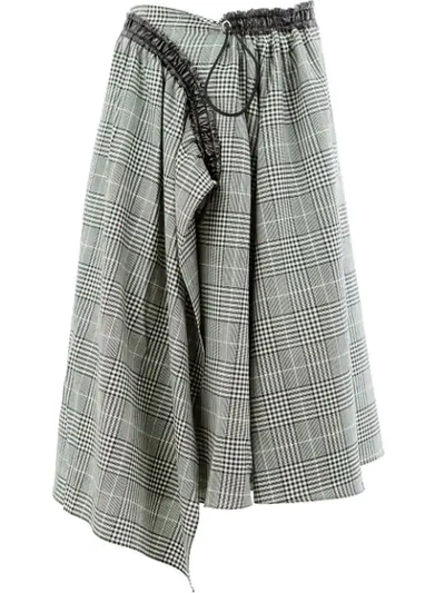 Shop Aalto Checkered Skirt In Black