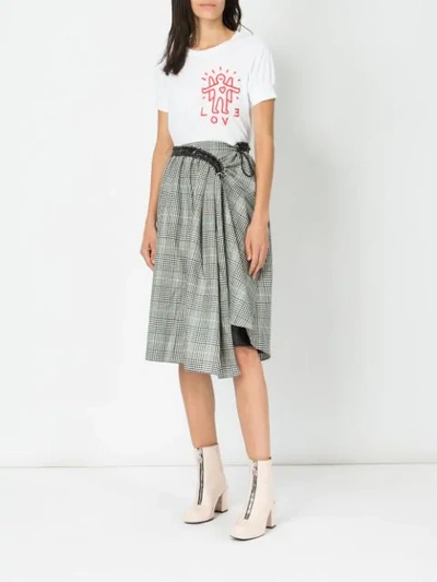 Shop Aalto Checkered Skirt In Black