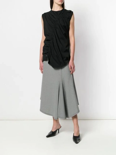 Shop Sid Neigum Striped Asymmetric Skirt - White