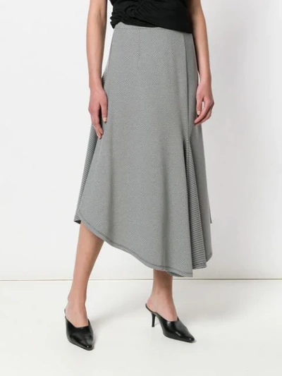 Shop Sid Neigum Striped Asymmetric Skirt - White