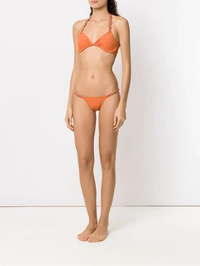 Shop Amir Slama Embellished Bikini Set In Laranja