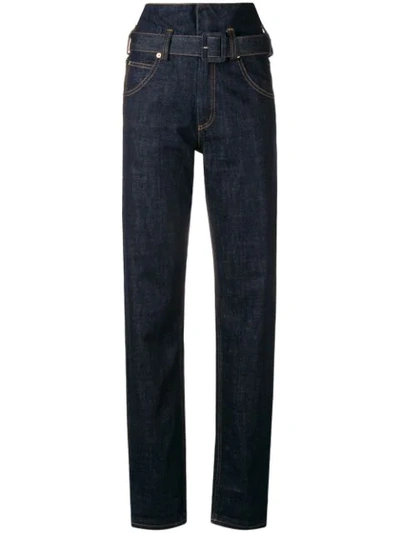 Shop Carven High Waisted Jeans - Blue