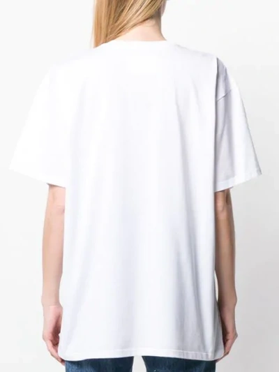 Shop Alberta Ferretti Slogan T-shirt In White