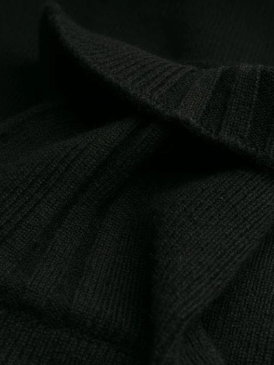 SAINT LAURENT CASHMERE RIBBED TURTLE NECK SWEATER - 黑色