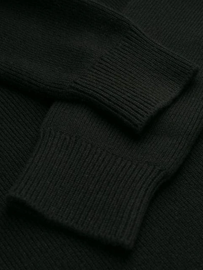 SAINT LAURENT CASHMERE RIBBED TURTLE NECK SWEATER - 黑色