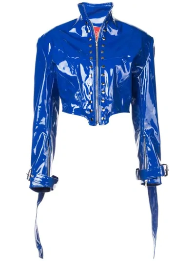 Shop Dilara Findikoglu Goddess Jacket In Blue
