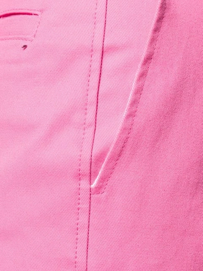 Shop Adaptation Cropped Straight Trousers In Pink