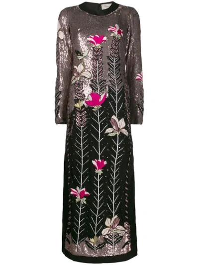 Shop Temperley London Magnolia Maxi-dress In Black