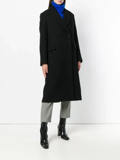 Shop Stella Mccartney Single Button Peaked Coat In Black
