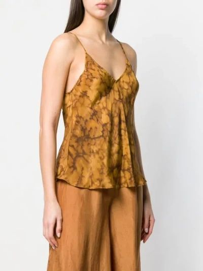 Shop Mes Demoiselles Marbled Effect Slip Top In Brown