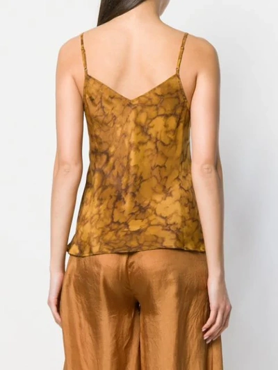 MES DEMOISELLES MARBLED EFFECT SLIP TOP - 棕色