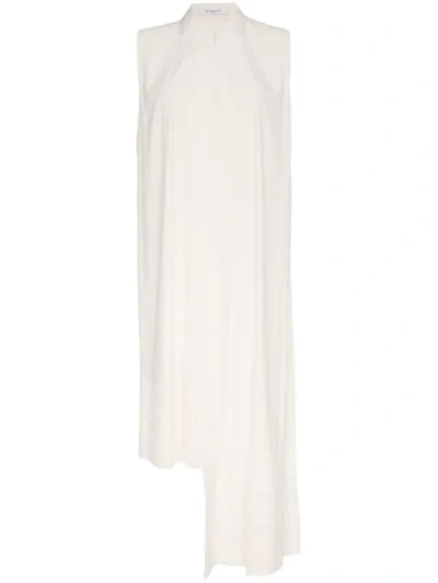 Givenchy Fringe-trimmed Silk-crepe Top In White