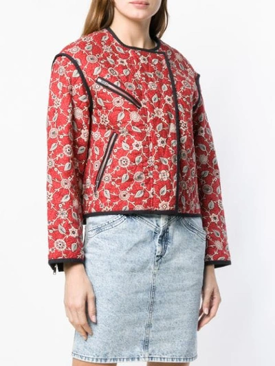 Shop Isabel Marant Étoile Floral Bomber Jacket In Red