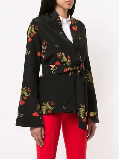 Macgraw Cognac Robe Coat In Black