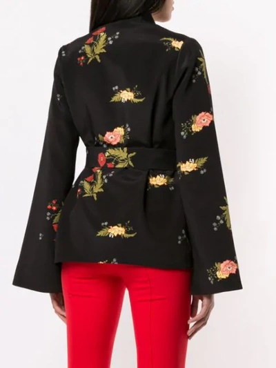 Macgraw Cognac Robe Coat In Black