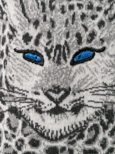 Shop Alberta Ferretti Cat Print Jumper In Grey